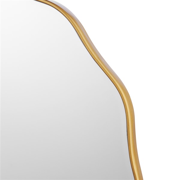 (image for) Laura Ashley Medora Round Mirror Matt Gold 60cm